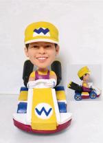 Custom bobblehead driving Mario Kart gifts for boss/boyfriend