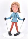 Custom personalized bobblehead snow skiing Christmas Gifts for office lady/Christmas Gifts for Mom