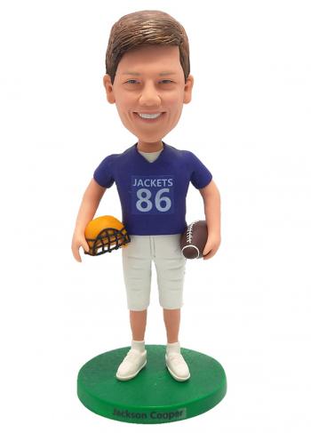 Custom football player bobblehead