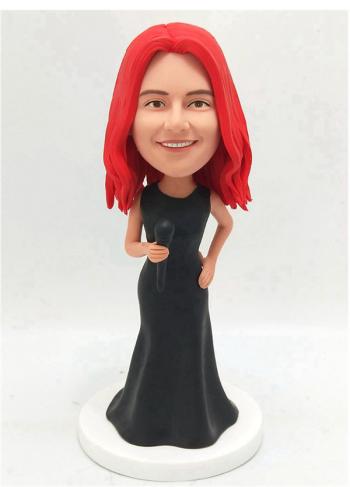 Custom Bobbleheads Personalized Bobbleheads Female Singer