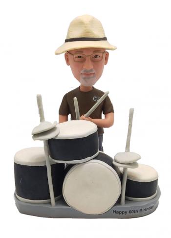 Custom bobbleheads rock band drummer birthday Bobble heads