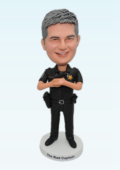 Custom bobbleheads police officer with gun [070502] - $64.78 : Custom ...