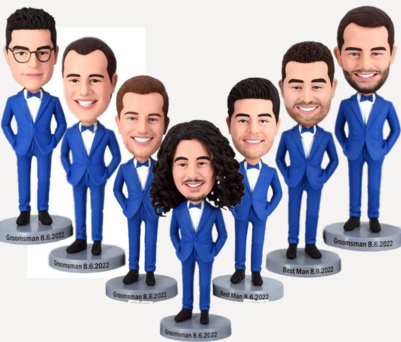 Custom Bobbleheads 1-20 Bestman Grooms Man Groomsmen Gfits [9497n 